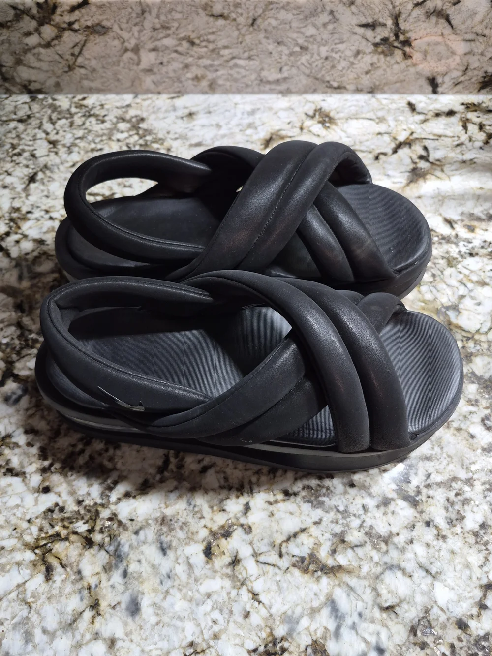 Nike Air Isla Black Platform Slide Strap Sandals 11